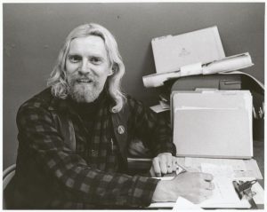 Portrait of Bruce Voeller, American biologist and AIDS researcher, known for his work on the use of nonoxynol-9 as a spermicide and virus-transmission preventative.