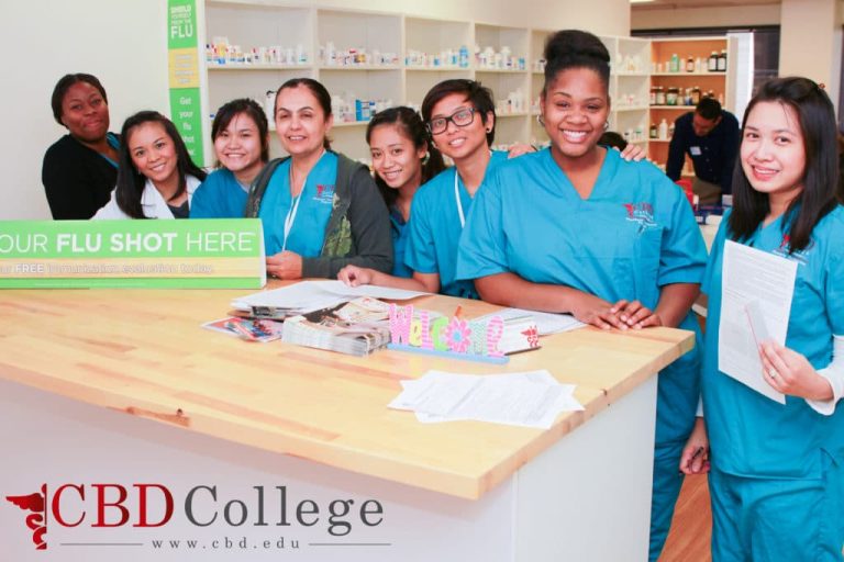 CBD College students training in pharmacy.