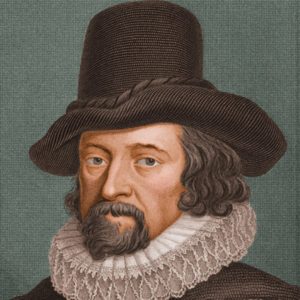 Portrait of Francis Bacon, English philosopher of science, known for his contributions to the scientific method and his influential writings on knowledge and power.