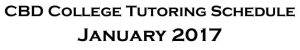 Text: Tutoring Schedule January 2017