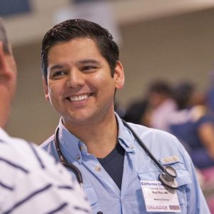 Portrait of Raul Ruiz, a prominent physician and healthcare advocate, known for his work with the Coachella Valley Healthcare Initiative in 2010 to improve healthcare access and wellness in the Coachella Valley.