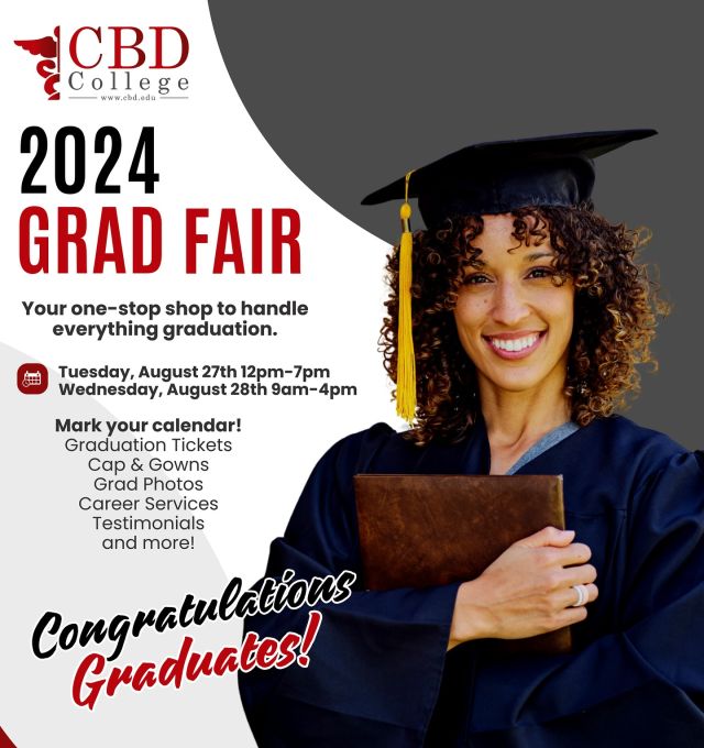 Graduation is Coming!!! 👩‍🎓🧑‍🎓Make sure to attend Grad Fair, your one-stop shop for everything graduation! Mark those calendars and see you there! #cbdcollege #graduation #careerfair