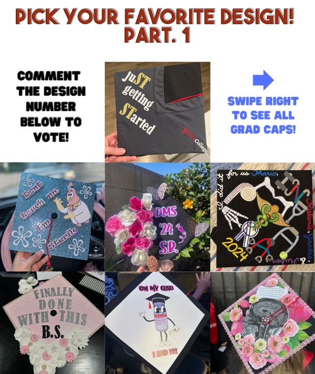 The graduates did not hold back with the designs this year!!! Vote for your favorite below 🗳️Winner receives a CBD Alumni shirt and $15 Starbucks gift card!#gradcapdesign #graduation #cbdcollege