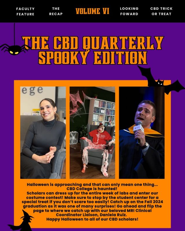 The SPOOKY Edition is here! 👻 Check out The CBD Quarterly Vol. 6 and catch up on all the latest news before anyone else! Halloween Costume Contest 👀Free candy in the Student Center 👀#cbdcollege #newsletter #halloween