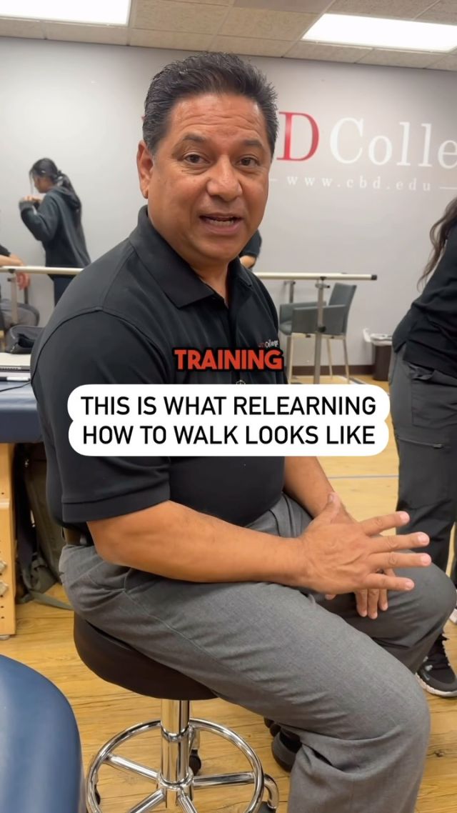 The road to walking again can be a tough journey 🩼 With a trained Physical Therapy Assistant, we hope to ease that journey! Watch as our scholars explore gait training 👨‍🏫#cbdcollege #PTA #physicaltherapy #gaittraining #explore